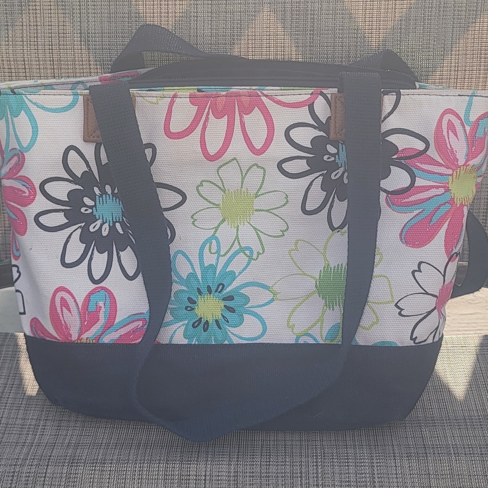 Thirty-One Floral Mini Bag - Pink, Blue, Green